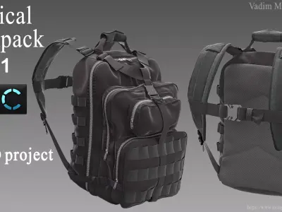 Tactical Backpack 1 3D model