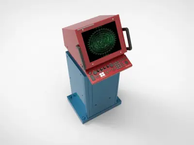 radar ship module and boat navigation 3D model