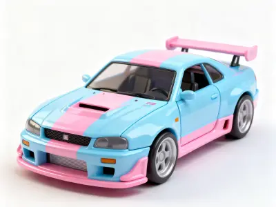 Modern Racing Go Kart 3D Model V02 Low-poly 3D model