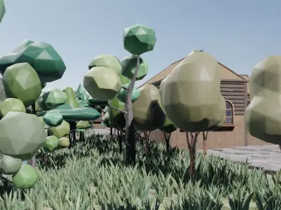 Small Woodland Village 3D model