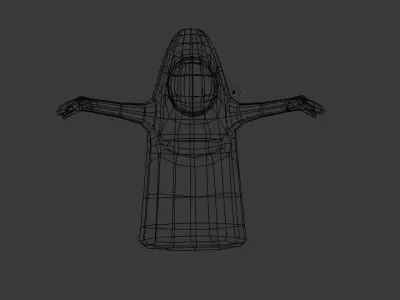 One Eye Alien Slime Low-poly 3D model