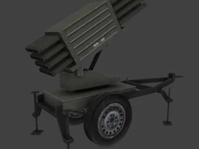Rocket Launcher NDL-40 Low-poly 3D model