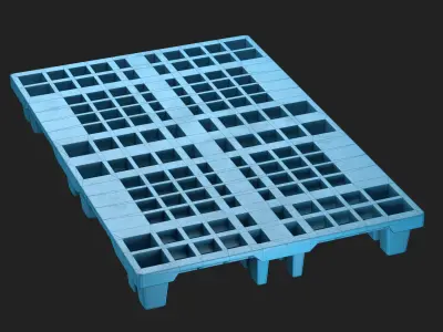 Plastic pallet 02 Low-poly 3D model