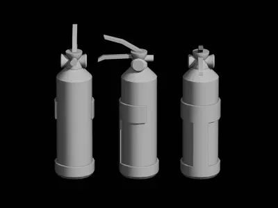 stylized Fire Extinguisher lowpoly Free low-poly 3D model