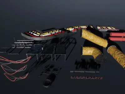 Game Ready Industrial Props Pack Low-poly 3D model