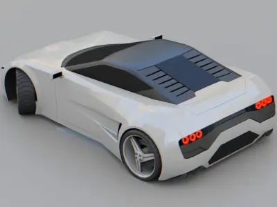 Sport car  Free 3D model