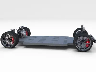 2020  Tesla Roadster 3 Motor Chassis 3D model
