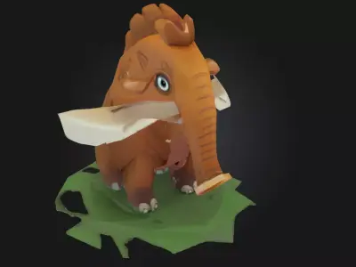 Mammoth Mascot  Prehistoric Power with a Friendly Twist 3D model