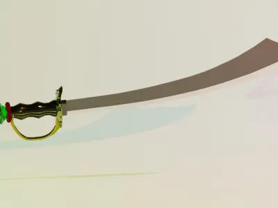  pirate sword Low-poly 3D model
