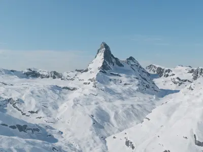 Matterhorn iconic mountain area realistic terrain landscape 3D model