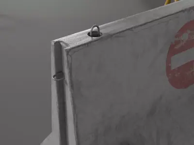 STREET BARRIER PACK Low-poly 3D model