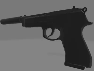 Beretta M9 Silenced Free 3D model
