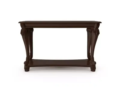 Classic Wooden Console Table 3D Model l Antique Style  3D model