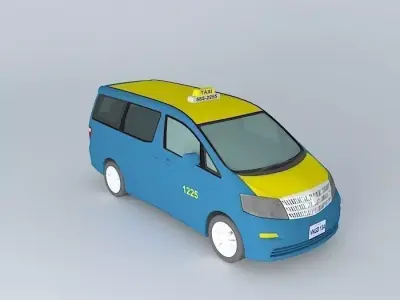 Toyota Alphard RHD Taxicab Free 3D model