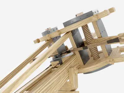 Roman ballista Low-poly 3D model