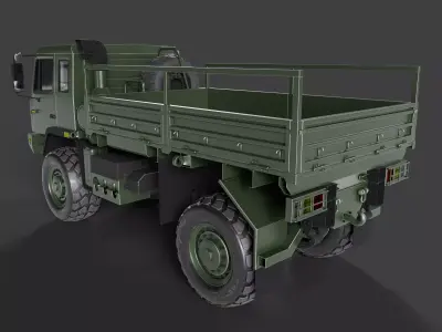 High Poly Military Cargo Truck M1078  Realistic 3D Model 3D model