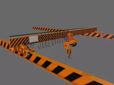industrial crane Low-poly 3D model