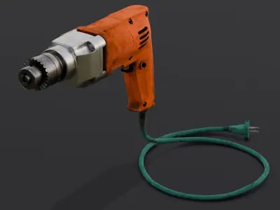 Drilling Machine 3D Model Low-poly 3D model