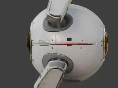 Realistic Sci-Fi Hover Drone 3D Model Low-poly 3D model