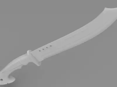 Dagger with Pouch Low-poly 3D model