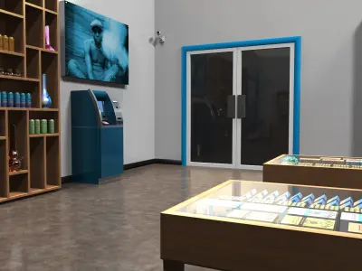 Marijuana dispensary store 3D model