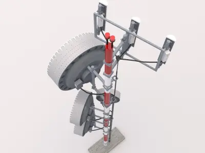 Cell Antenna Low-poly 3D model
