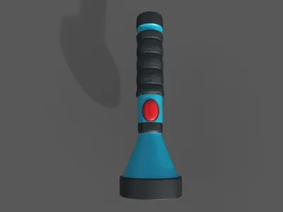 Flashlight Low-poly 3D model 19