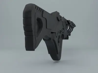 Plasma Gun Low-poly 3D model by strikq