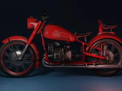 Motorcycle Ural K750  3D model
