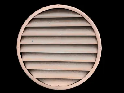 Set of air vents  Low-poly 3D model