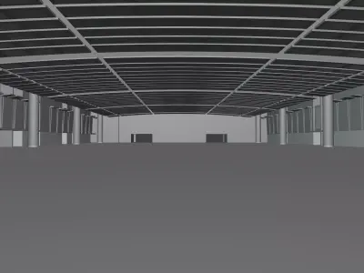 Chicago Mccormick West Building Skyline Ballroom Low-poly 3D model