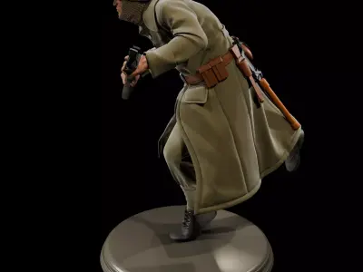 WW1 German soldier 3D print model