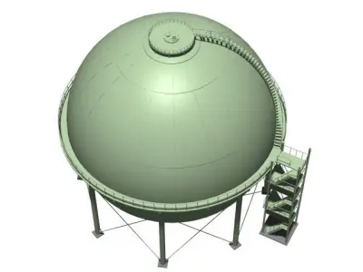 High pressure gas holder 3D model