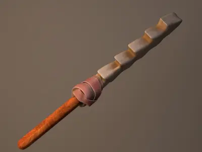 weapon wooden sword Low-poly 3D model