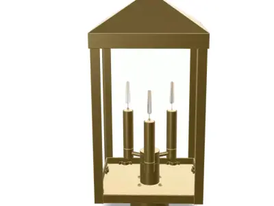 Livex Lighting Nyack  Antique Brass Transitional Outdoor Light  Low-poly 3D model
