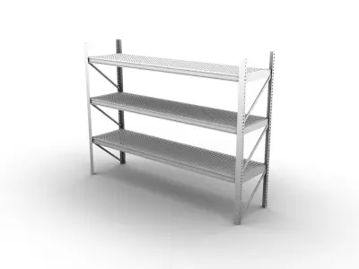 Regal metal shelving rack 3D model