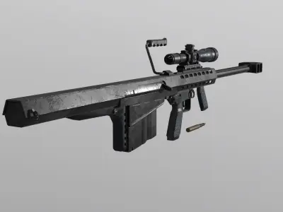 M82A2 Barret  Low-poly 3D model