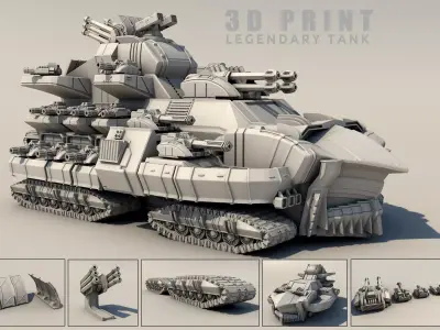 Legendary tank  3D print model