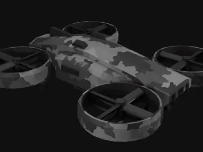 military cargo drone Low-poly 3D model