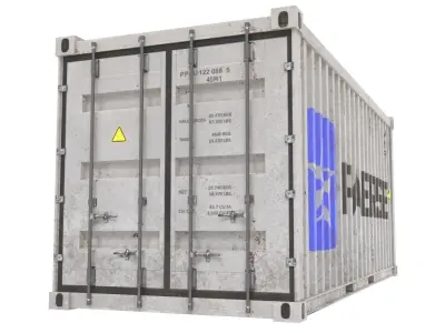 Container 20 ft low poly Low-poly 3D model purchase
