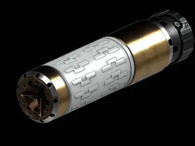 Suppressor SilencerCo Velos LBP Low-poly 3D model