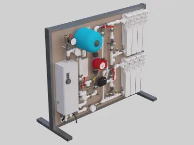 Heating system display 3D model