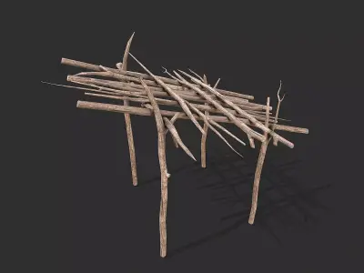 Medieval Environment Props 12 Exterior Structures Pack 2 Low-poly 3D model