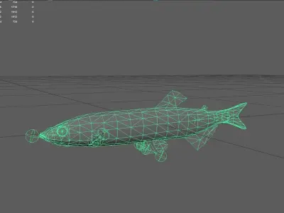 Capelin Low-poly 3D model