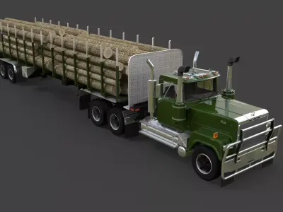 Super Liner 1993 Timber Trailer 3D model