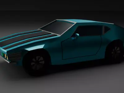 Racing car Low-Poly Game-ready Low-poly 3D model