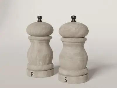 Industrial salt and pepper grinders 3D model