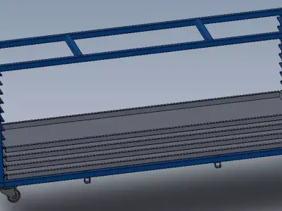 Trolley with tray Free 3D model
