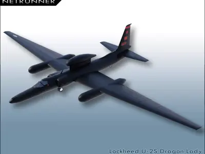 Lockheed U-2S Dragon Lady Low-poly 3D model