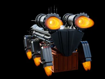 Cargo Spaceship - SKY BEETLE Low-poly 3D model